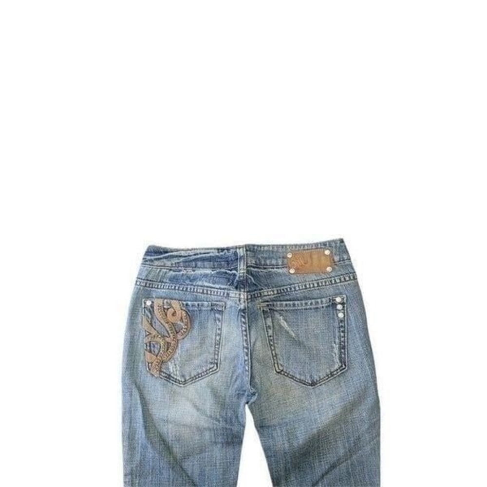 Miss Me JP4455 Blue Denim Sz 26 Jeans Women Embellished Y2K Bootcut Pants Casual